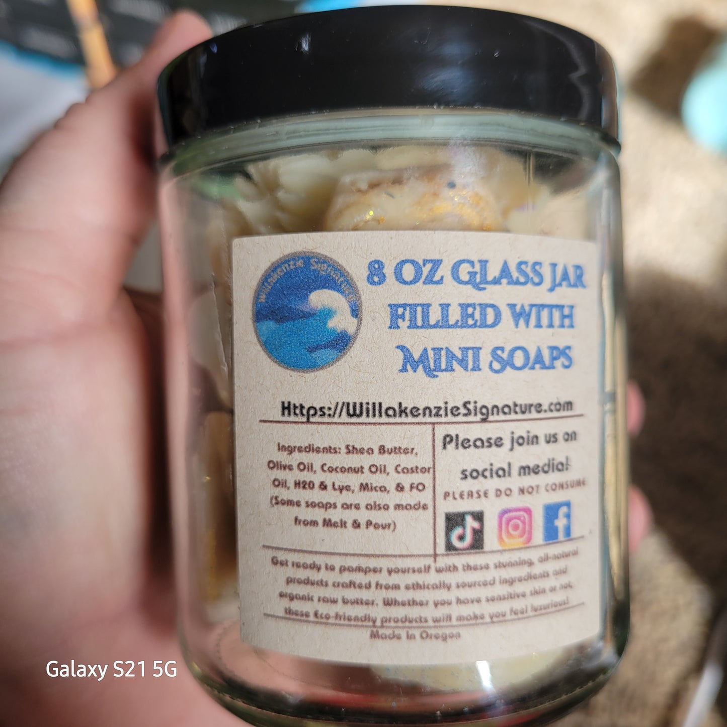 Mini Soaps in Glass Jar