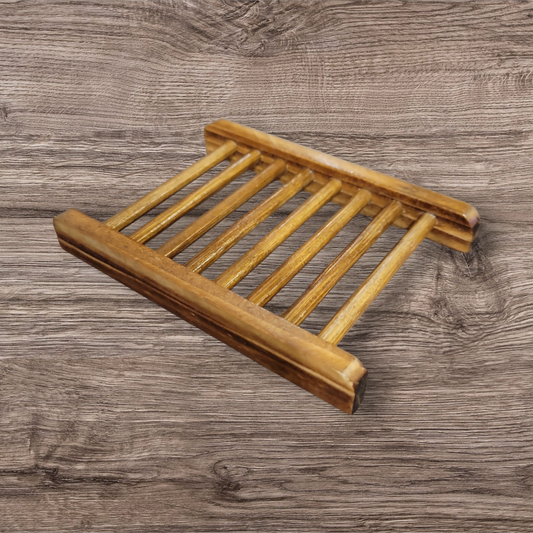 Stained Wooden Soap Ladder - Soap Dish