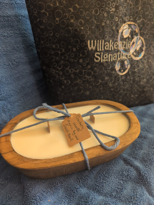 Dough Bowl Cranberry Woods Soy Hand Poured