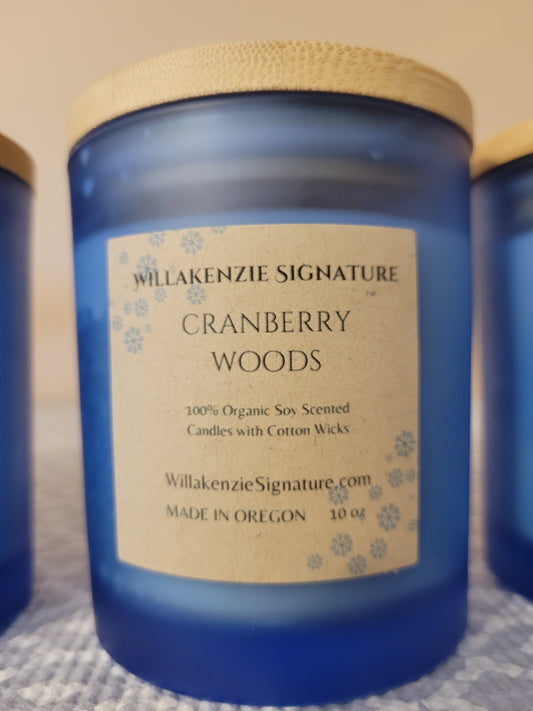 Candle 10oz Cranberry Woods Organic Soy